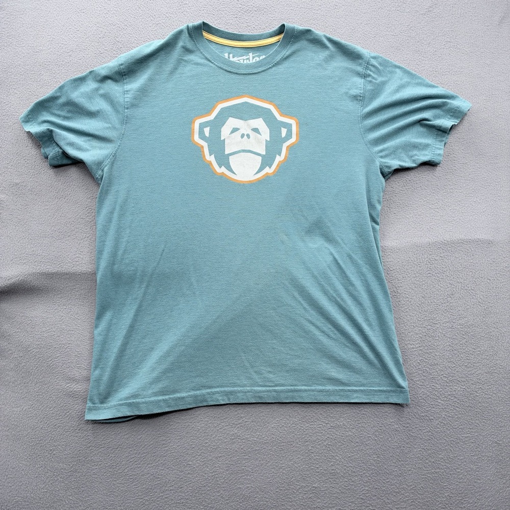 Howler Bros Shirt Mens XL Blue Monkey Logo Graphic Tee Tagless Soft Cotton Poly